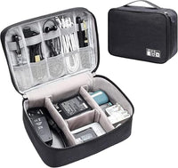 Electronics Accessories Organiser Bag – Travel Storage Case with Adjustable Padded Dividers, Multipl