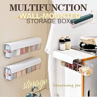 Lakshiv 6 Cell Wall Mounted Wardrobe Storage Box with Switchable Compartments & Slide-Out Drawer | S