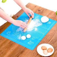 Silicone Baking Mat with Measurement Markings, Rectangular Non-Slip Dough Rolling Mat