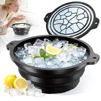 Face Ice Bath Bowl for Skincare | Foldable Silicone Ice Face Soak Bowl with Lid | Round Ice Bath Con