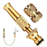 Brass Water Nozzle Spray with Adjustable Twist Control for Garden Hose Pipe