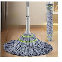 Lakshiv Telescopic Spin Mop with Microfiber Round Mop Head, Twist Wring Mechanism, Adjustable Handle
