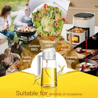 Lakshiv Enterprise Oil Dispenser Bottle with Handle, Gravity Lid Pouring Design, Glass Oil Bottle fo
