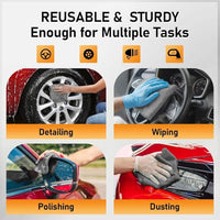 Lakshiv Enterprise Microfiber Cleaning Cloth Roll | Reusable Tear-Off Cleaning Towels Roll for Kitch