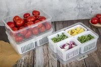 Lakshiv Enterprise Vegetable Storage Container with Removable Inner Baskets and Lid for Refrigerator
