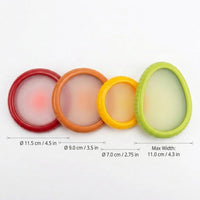 Lakshiv Enterprise Silicone Stretch Lids Set of 4, Reusable Airtight Food Covers for Bowls, Cups, Fr