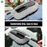 Car Duster with Extendable Handle, Microfiber Cleaning Head for Car Exterior Surface