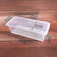 Lakshiv Enterprise Refrigerator Storage Container with Lid and Removable Base Tray, Transparent Plas