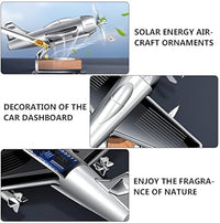 Lakshiv Solar Powered Airplane Car Air Freshener, 360° Rotating Propeller Dashboard Perfume Diffuser