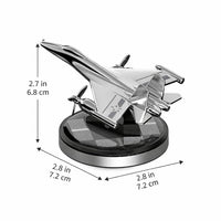 Lakshiv Enterprise Solar Powered Fighter Plane Car Air Freshener, 360° Rotating Propeller Dashboard 