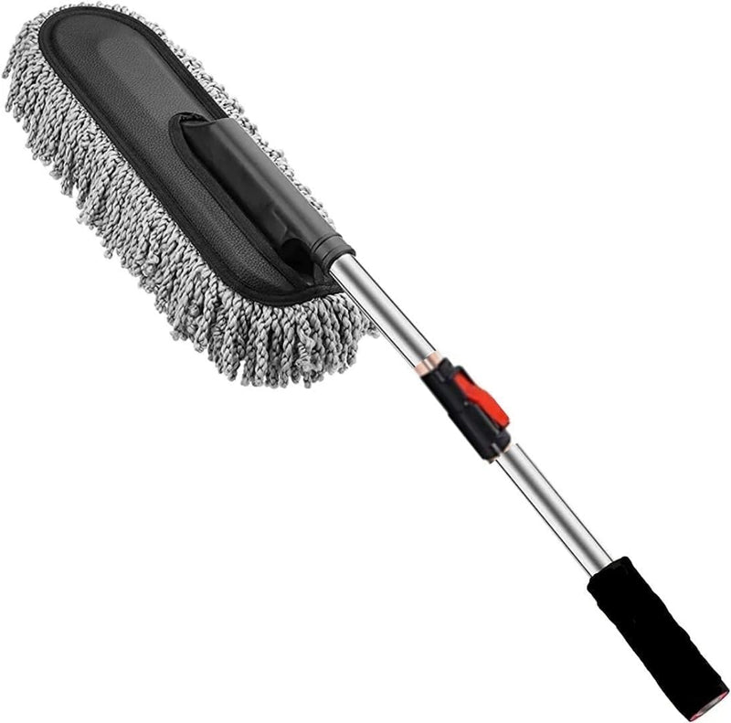 Car Duster with Extendable Handle, Microfiber Cleaning Head for Car Exterior Surface