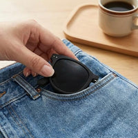 Lakshiv Enterprise Folding Sunglasses Black - Compact Portable UV400 Protection Foldable Sunglasses 