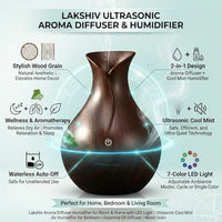 Lakshiv Aroma Diffuser Humidifier for Room & Home with LED Light | Ultrasonic Cool Mist Air Humidifi