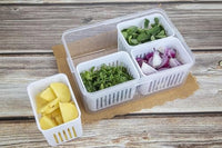 Lakshiv Enterprise Vegetable Storage Container with Removable Inner Baskets and Lid for Refrigerator