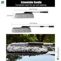Car Duster with Extendable Handle, Microfiber Cleaning Head for Car Exterior Surface