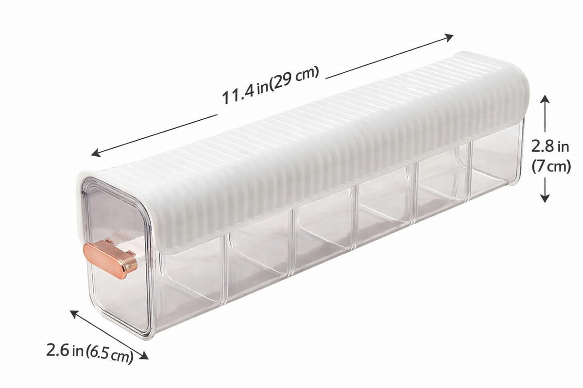 Lakshiv 6 Cell Wall Mounted Wardrobe Storage Box with Switchable Compartments & Slide-Out Drawer | Self Adhesive Closet… - im
