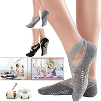 LAKSHIV Yoga Grip Socks for Women with Anti-Slip Sole & Cross Strap Design | Non-Slip Socks for Yoga