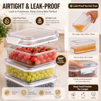 LAKSHIV Airtight Plastic Storage Containers Set for Kitchen & Pantry | Leak-Proof Fridge Storage Box