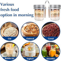 Lakshiv Enterprise Glass Food Storage Jar with Lid and Spoon Holder, 350 ml Borosilicate Glass Conta