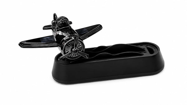 Lakshiv Solar Powered Aircraft Number Plate Car Dashboard Perfume Diffuser with 360° Rotating Propel