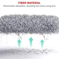 Microfiber Duster with Extendable Telescopic Handle and Bendable Head for Household Cleaning