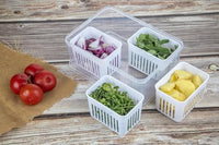 Lakshiv Enterprise Vegetable Storage Container with Removable Inner Baskets and Lid for Refrigerator