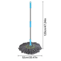 Lakshiv Telescopic Spin Mop with Microfiber Round Mop Head, Twist Wring Mechanism, Adjustable Handle
