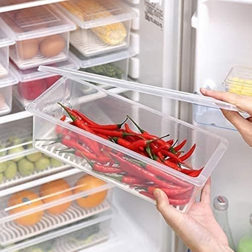 Lakshiv Enterprise Refrigerator Storage Container with Lid and Removable Base Tray, Transparent Plas