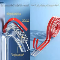 Transparent Table Edge Protector Strip with Self-Adhesive Backing for Furniture Corners and Edges