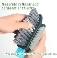 Cleaning Gap Brush with Scraper, Handheld Dual Action Scrub Brush for Tile Gaps Sink Edges Window Tr