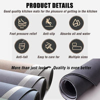 Lakshiv Enterprise 2 Pcs Kitchen Mats for Floor | Anti Slip Waterproof Memory Foam Kitchen Rugs | So