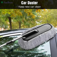 Car Duster with Extendable Handle, Microfiber Cleaning Head for Car Exterior Surface