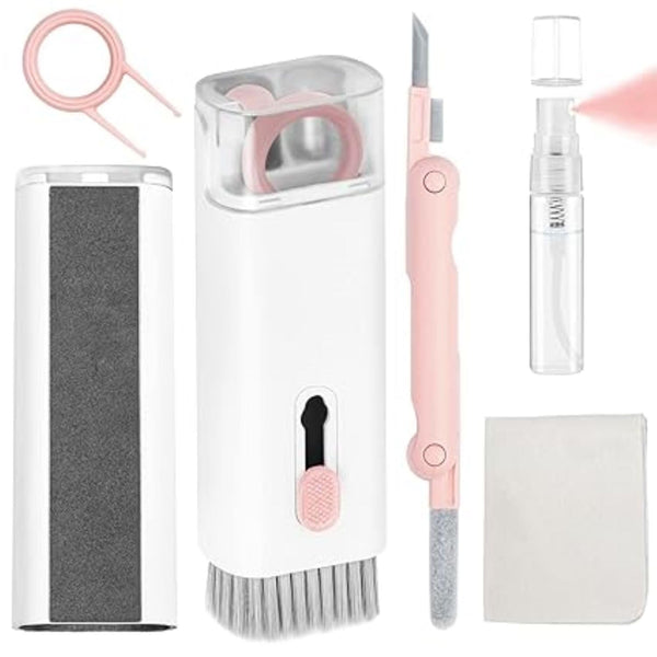 Electronics Cleaning Kit with Brush, Key Puller, Spray Bottle, Pen Tool and Storage Case for Phone, 
