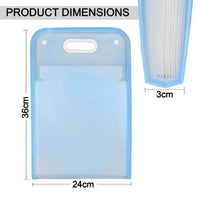 Expandable File Folder with 13 Pockets, Button Closure and Handle – Transparent Document Organizer f