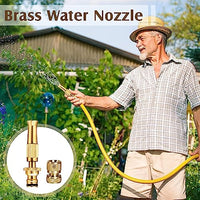 Brass Water Nozzle Spray with Adjustable Twist Control for Garden Hose Pipe
