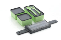 Lakshiv Enterprise Lunch Box Set with Compartments and Cutlery | Double Layer Stackable Food Contain