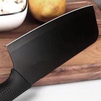 Lakshiv Enterprise Kitchen Knife Set with Chef Knife, Cleaver Knife and Utility Knife – Black Blades