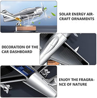 Lakshiv Solar Powered Airplane Car Air Freshener, 360° Rotating Propeller Dashboard Perfume Diffuser