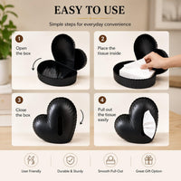 Heart Shaped Tissue Box Tissue Dispenser for Living Room, Office Desk & Bedroom, Decorative Tissue B