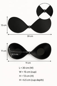 Lakshiv Enterprise Adhesive Strapless Bra with Front Clasp Push-Up Design | Breathable Cups with Gel