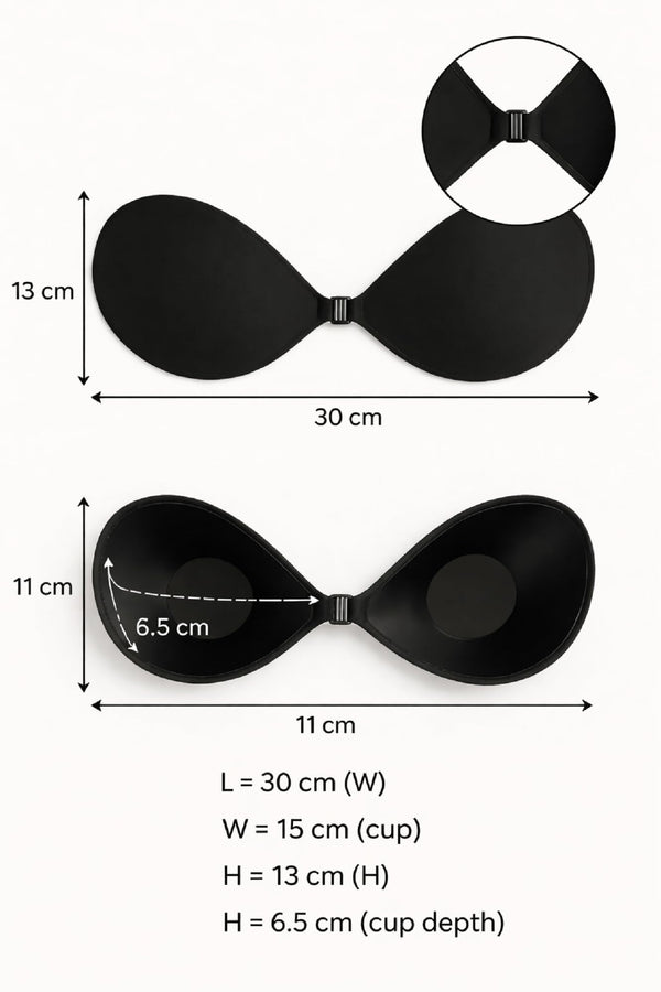 Lakshiv Enterprise Adhesive Strapless Bra with Front Clasp Push-Up Design | Breathable Cups with Gel