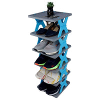 Lakshiv Enterprise 6 Layer Shoe Rack Organizer for Home, Multi-Layer Stackable Plastic Shoe Storage 