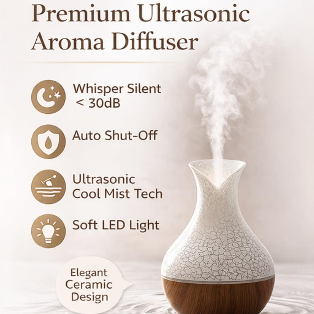 Lakshiv Aroma Diffuser Humidifier for Room & Home with LED Light | Ultrasonic Cool Mist Air Humidifier for Bedroom |… - image