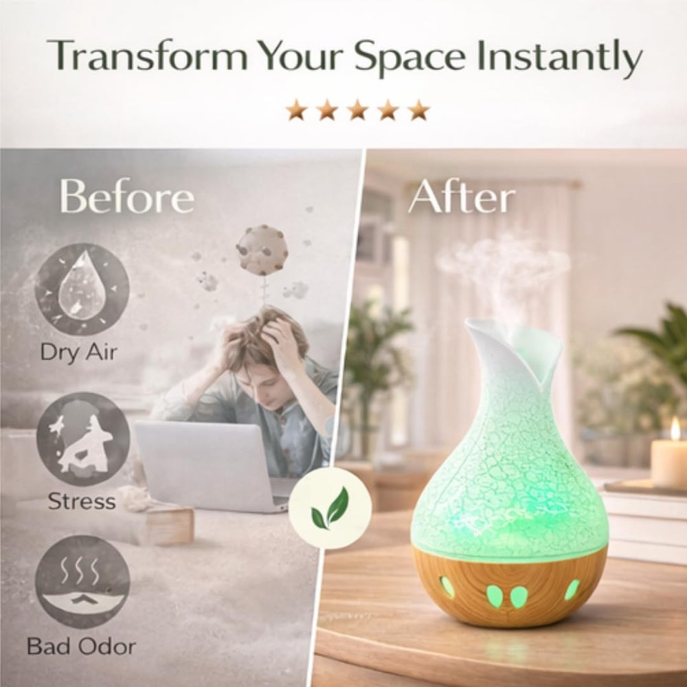 Lakshiv Aroma Diffuser Humidifier for Room & Home with LED Light | Ultrasonic Cool Mist Air Humidifier for Bedroom |… - image
