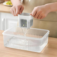 Lakshiv Enterprise Vegetable Storage Container with Removable Inner Baskets and Lid for Refrigerator