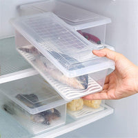 Lakshiv Enterprise Refrigerator Storage Container with Lid and Removable Base Tray, Transparent Plas