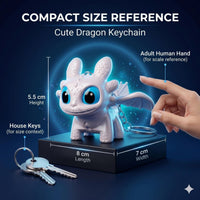 Lakshiv Dragon Keychain Toy with LED Light & Moving Wings, Night Fury Glowing Dragon Keychain | Mini