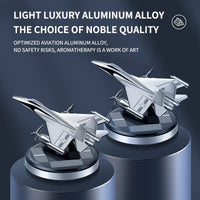 Lakshiv Enterprise Solar Powered Fighter Plane Car Air Freshener, 360° Rotating Propeller Dashboard 