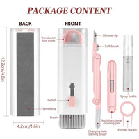 Electronics Cleaning Kit with Brush, Key Puller, Spray Bottle, Pen Tool and Storage Case for Phone, 