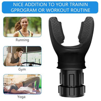 Breathing Exercise Trainer with Adjustable Resistance Valve and Silicone Mouthpiece
